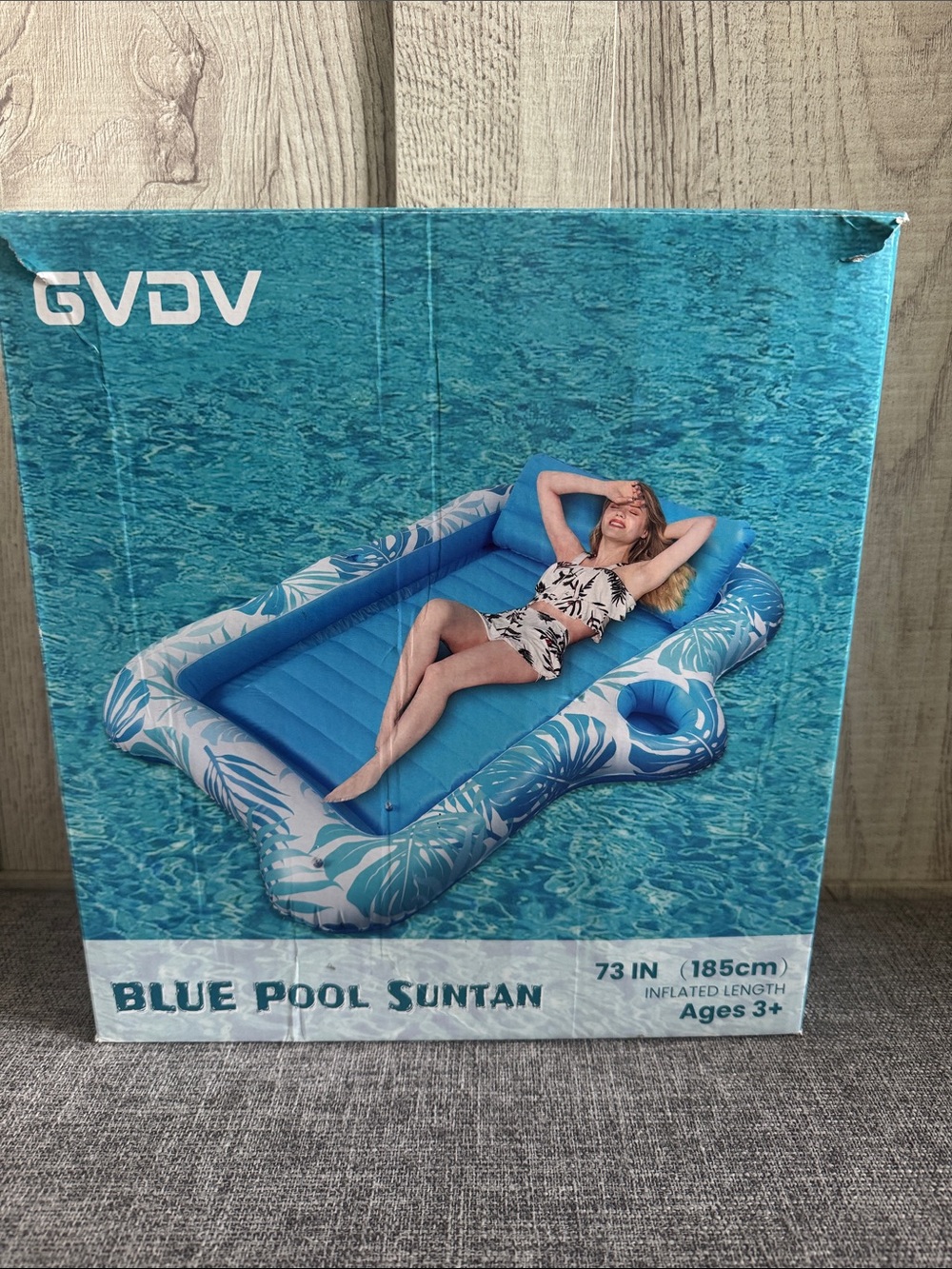 Blue Pool Suntan Inflatable Lounger